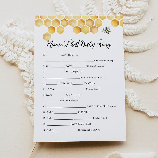 CALLA Bijennaam die Baby Song Game Kaart