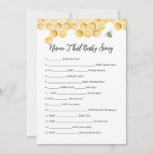 CALLA Bijennaam die Baby Song Game Kaart (Voorkant)