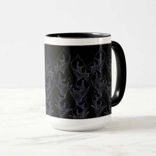 Calla〜BlackLine〜マグカップ マ グ カ ッ プDescriptives Mok (Voorkant rechts)