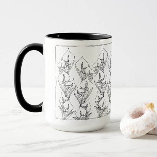 Calla〜BlackLine〜マグカップ Mok (Met donut)