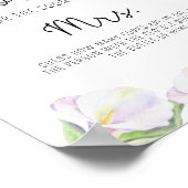 Calla bloem - Bruiloft Feest Raad Hoeveel Kurken Poster (Hoek)