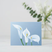Calla bloemen briefkaart (Staand voorkant)