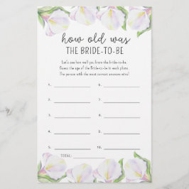 Calla bloemen - Hoe oud was de bruid om te zijn