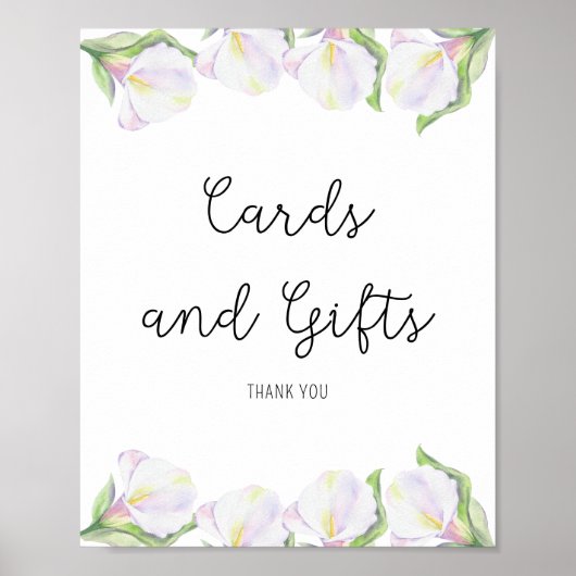 Calla bloemen - Kaarten en Cadeaus Poster (Voorkant)