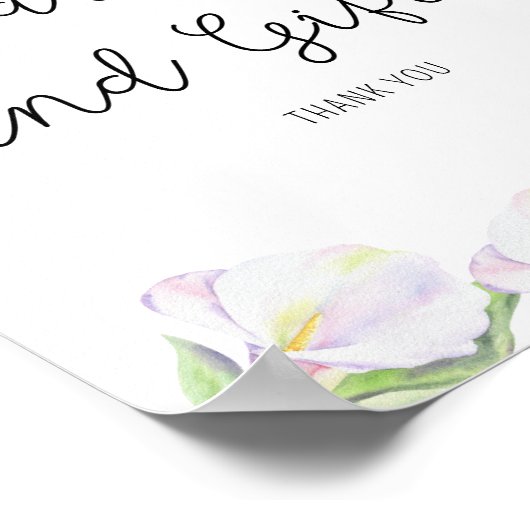Calla bloemen - Kaarten en geschenken Poster (Hoek)