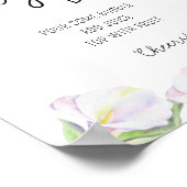 Calla bloemen - Sangria bar poster (Hoek)