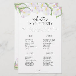 Calla bloemen - Wat zit er in je tas spel