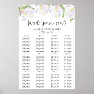 Calla bloemen - Zittafel schuimplank Poster