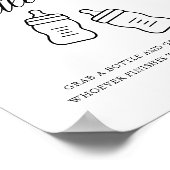 CALLA Bottle Baby shower Spel Poster (Hoek)