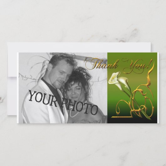 Calla Dank u Bedankkaart (Voorkant)