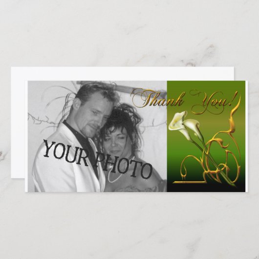 Calla Dank u Bedankkaart (Voorkant / Achterkant)