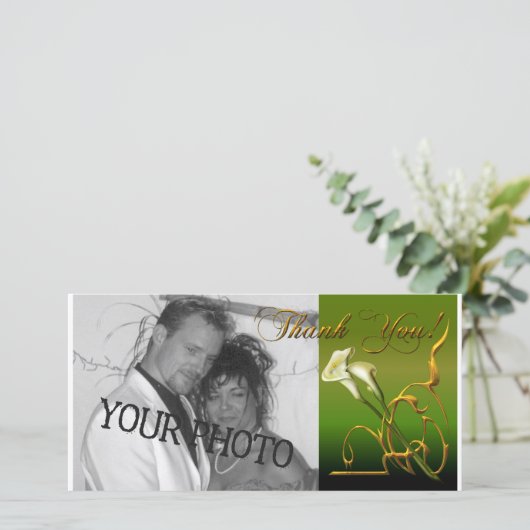 Calla Dank u Bedankkaart (Staand voorkant)