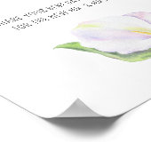 Calla - date nachtelijke ideeën. Datum jar bruids  Poster (Hoek)