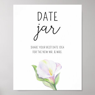 Calla - date nachtelijke ideeën. Datum jar bruids Poster