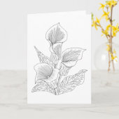 Calla de Lelies kleuren het zelf Lege Groet Kaart (Gele Bloem)
