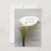 Calla de leuf op handschrift sparen de datum save the date (Voorkant)
