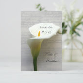 Calla de leuf op handschrift sparen de datum save the date (Staand voorkant)