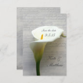 Calla de leuf op handschrift sparen de datum save the date (Voorkant / Achterkant)