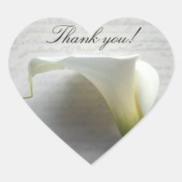 Calla de leugens op oud manuscript danken u hart sticker