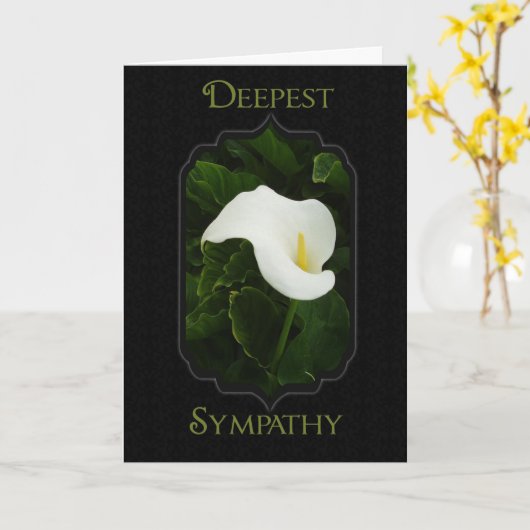 Calla de Sympathie van de Lelie Kaart (Gele Bloem)