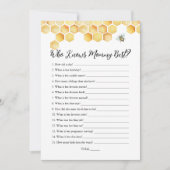 CALLA die weet mama beste Baby shower spel Kaart (Voorkant)