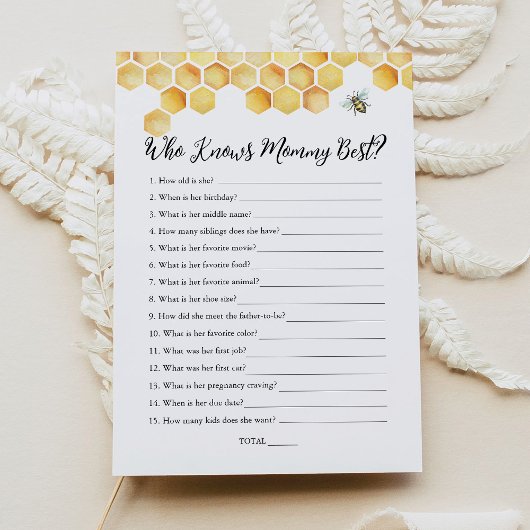 CALLA die weet mama beste Baby shower spel Kaart