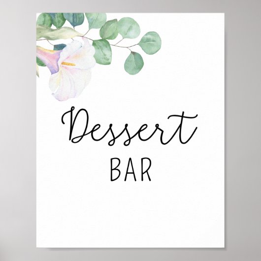 Calla en eucalyptus - Dessertbar-poster Poster (Voorkant)