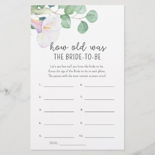 Calla en eucalyptus - Hoe oud was de bruid om te z (Voorkant)