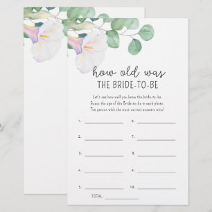 Calla en eucalyptus - Hoe oud was de bruid om te z