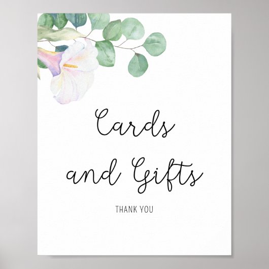 Calla en eucalyptus - Kaarten en geschenken Poster (Voorkant)