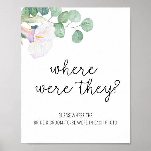Calla en eucalyptus - Waar waren ze Poster (Voorkant)