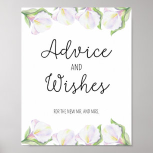 Calla flower - Advies en wensen voor Passen getrou Poster