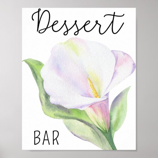 Calla flower - Dessert bar poster (Voorkant)
