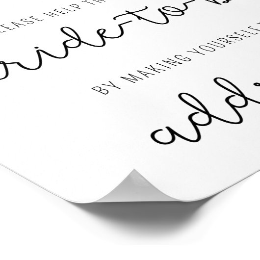 Calla flower - Help de drukke bruid Adres Poster (Hoek)