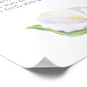 Calla flower - Herinneringen aan het bruid poster (Hoek)