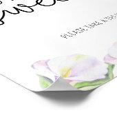 Calla flower - Liefde is zoet neem een traktatie p Poster (Hoek)