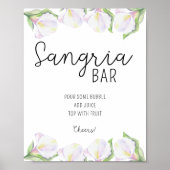 Calla flower - Sangria bar poster (Voorkant)
