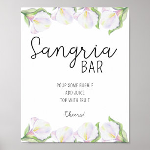 Calla flower - Sangria bar poster