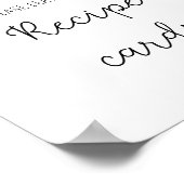 Calla flower - Uw receptkaart hier poster (Hoek)