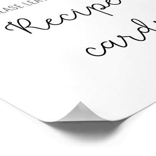 Calla flower - Uw receptkaart hier poster (Hoek)