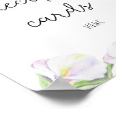 Calla flower - Uw receptkaart hier poster (Hoek)