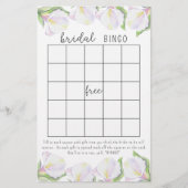 Calla flower - vrijgezellenfeest bingogame (Voorkant)