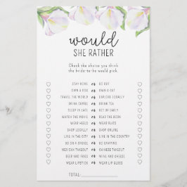 Calla flower - Wil ze liever vrijgezellenfeest spe