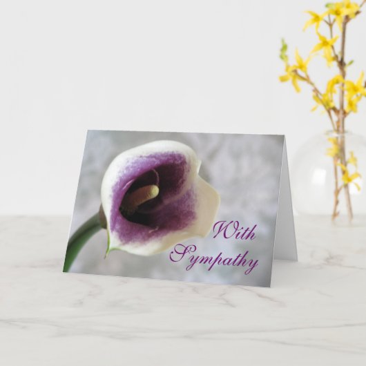 Calla het Wenskaart van de Sympathie van de Lelie Kaart (Gele Bloem)