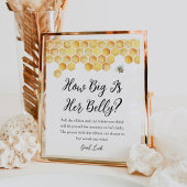 CALLA Hoe groot is haar buik Baby shower spel Poster