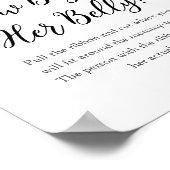 CALLA Hoe groot is haar buik Baby shower spel Poster (Hoek)