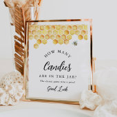 CALLA Hoeveel Snoepjes in Jar Baby shower spel Poster