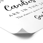 CALLA Hoeveel Snoepjes in Jar Baby shower spel Poster (Hoek)