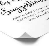 CALLA Honey Bee Baby Naam Ideeën Spel Sign Poster (Hoek)