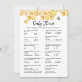CALLA Honey Bee Baby Trivia Baby shower Game Kaart (Voorkant)